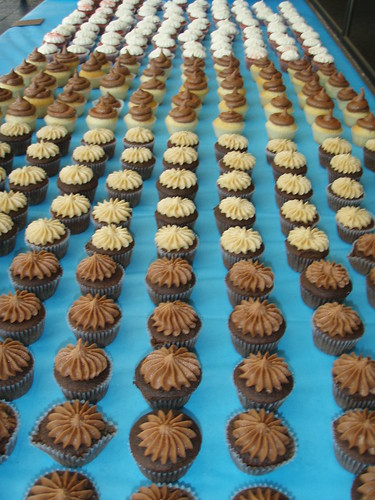 800 Mini Cupcakes accross the table!!