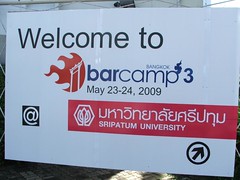 Barcampbkk3 sign board