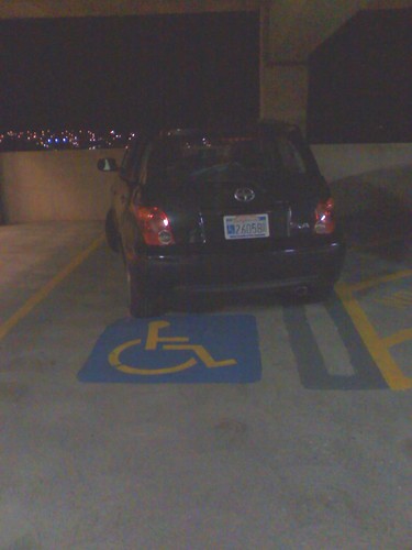Stupid Parking Idiot - Daly City disabled spot CA 26058