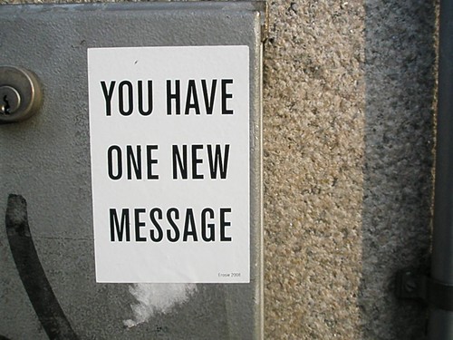 you have one new message.