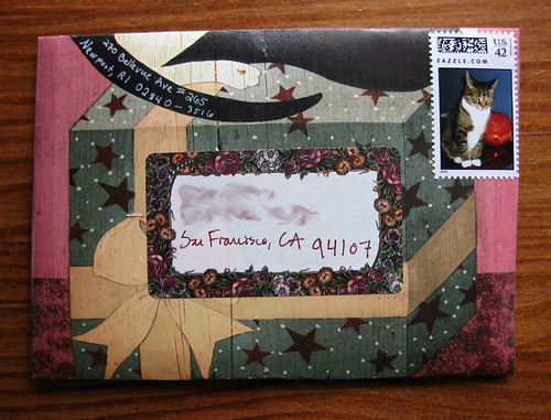 cat calendar envelope, complete with letter