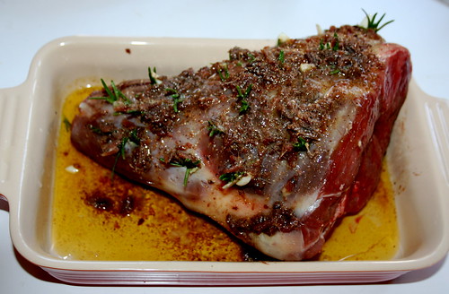 roast leg of lamb with anchovy, garlic and rosemary