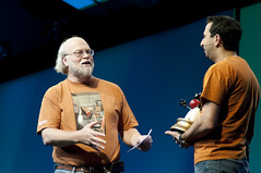 Ari Zilka and James Gosling, General Session "The Toy Show" on June 5, JavaOne 2009 San Francisco