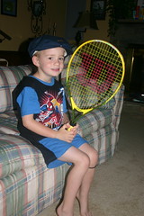 Getting ready for crazy hat day @ tennis camp