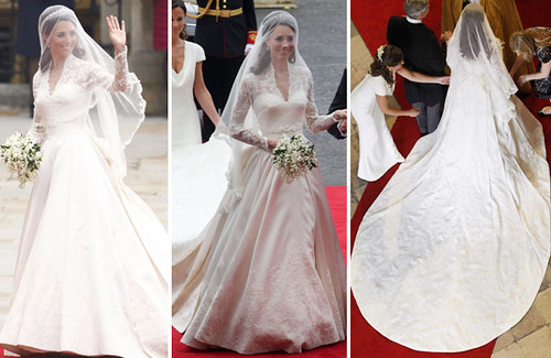 Silk Satin Wedding Gown Kate Middleton