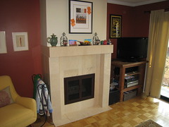 Fireplace with new doors