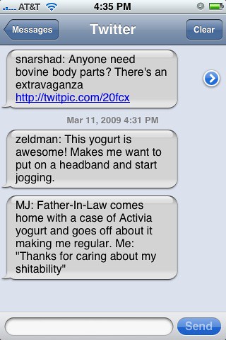 Funny tweets. Bovine, yogurt, yogurt!