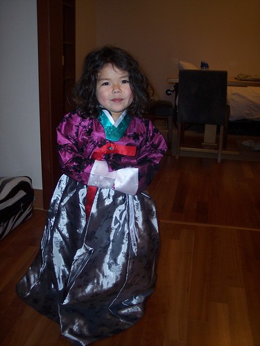 Mia in hanbok