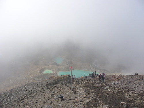 the clouds parted for the emerald lakes