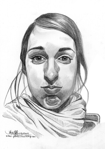 Pencil portrait of Alenka