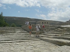 ancient amphitheatre at knossos - spectators stood, not sat
