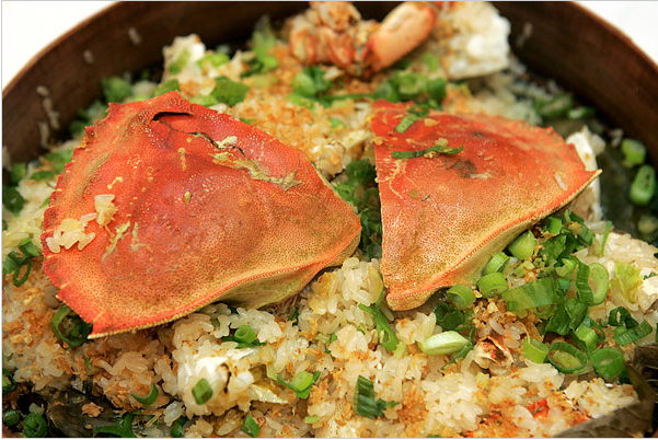 crab with sticky rice