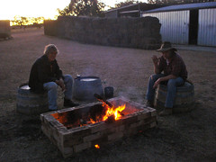 campfire at vineyard - 2