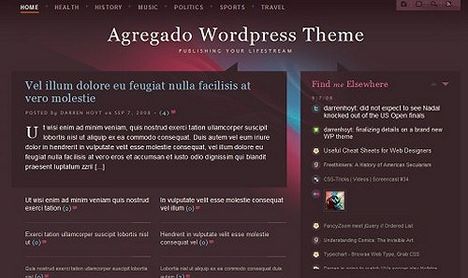 Agregado Lifestream Free Wordpress Theme