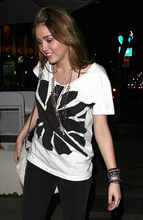 Miley Cyrus Out For Dinner At P.F. Chang's