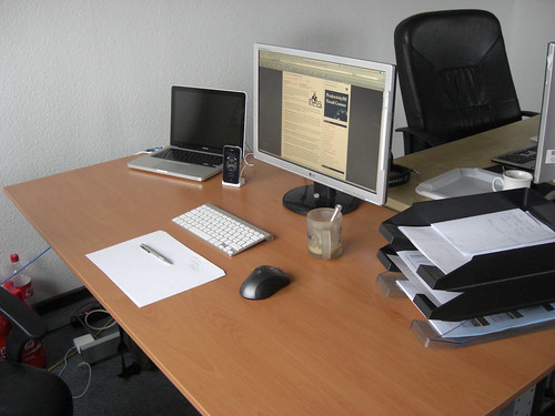 re-organized desk