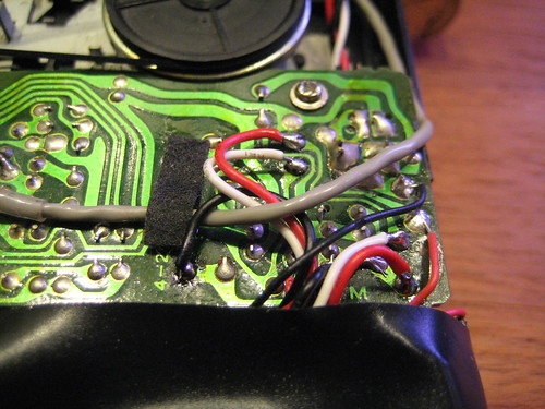 Circuit Bent Walkman - board closeup