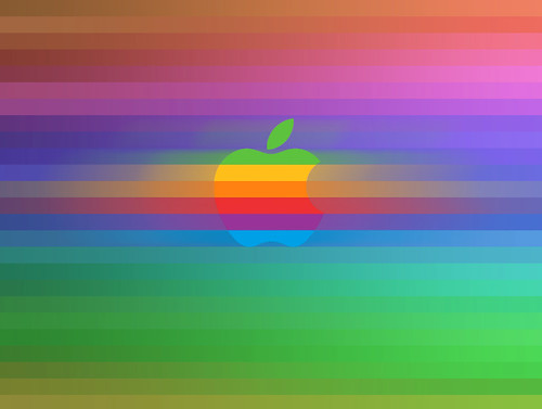 apple logo wallpaper white. Classic Apple Logo Parallel