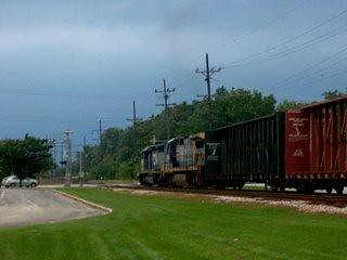 Westbound Canadian National freight train. North Riverside Illinois. September 2006.