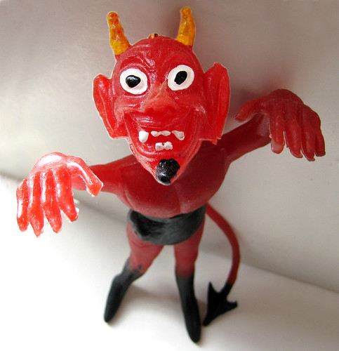Red Rubber Devil Jiggler BK