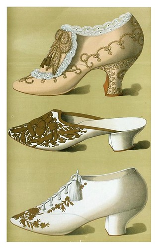 022-calzado  con encajes bordados en oro - zapatilla Argel con cubierta de oro estampadas- zapato de tarde Oxford--Ladies' dress shoes of the nineteenth century-1900-Greig T. Watson 