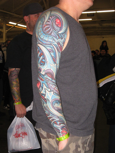 bio mech tattoo. Bio-Mechanical Tattoo Sleeve