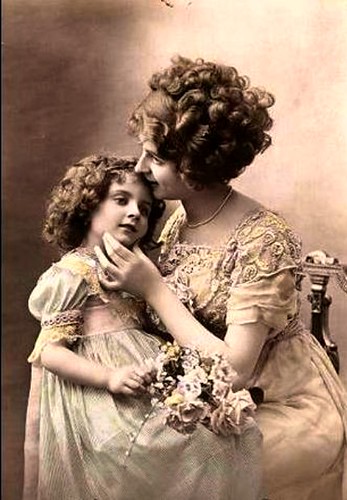 Vintage Photo Mother & Daughter