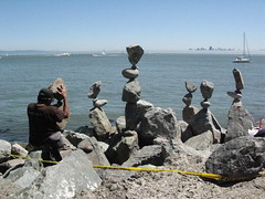 Balancing rocks by the Sausalito shore