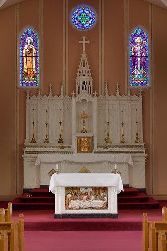 Saint Norbert Roman Catholic Church, in Hardin, Illinois, USA - altar