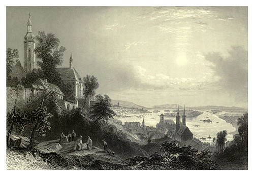 030- Ciudad de Buda en Hungria vista tomada desde el observatorio 1844