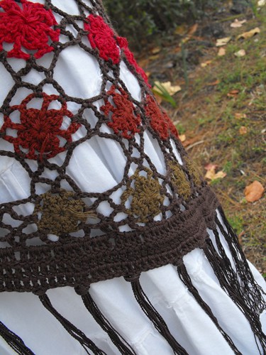 Vintage Crochet Cotton Shawl