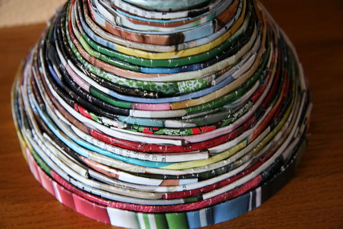 recycled magazine bowl