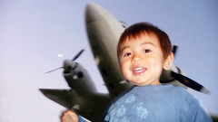 happy plane boy