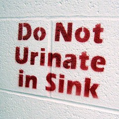 Do Not Urinate In Sink