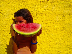 {brasil} (nara rocha) Tags: brazil yellow brasil watermelon melancia amarelo brazilianchildren