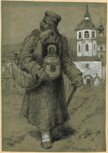 012- Monje haciendo colecta para la construccion de la iglesia en Irkutsk- Boris Smirnov 1904