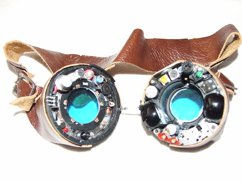 Homemade Steampunk Goggles. cyber goggles
