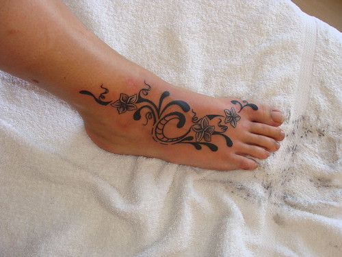Foot Tattoos by BlaqqCat
