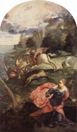 St. George and the Dragon, Tintoretto, 1560