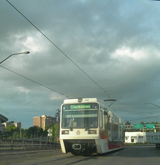 The western end of an eastbound Clackamas train