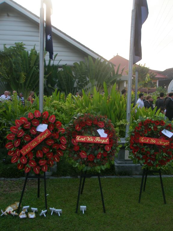 ANZAC Dawn Service Bali Wreaths
