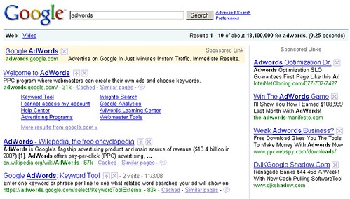 SearchWiki on Google AdWords ads