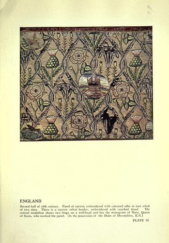 019-Lienzo bordado con hilos de seda Inglaterra siglo XVI