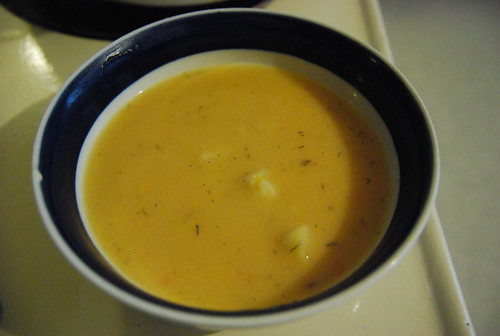 Cauliflower cheese soup