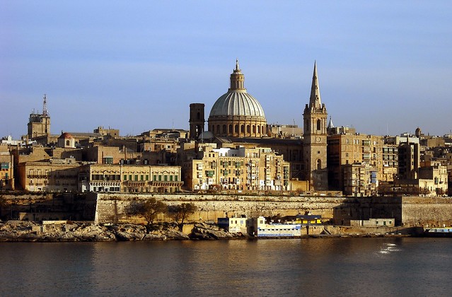 View of Valletta from Sliema - Marsamxett Harbour
