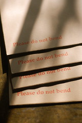 please do not bend