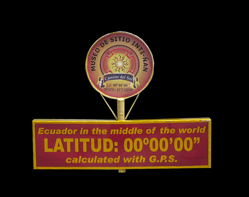 Latitude 00 00 00 sign Quito copy