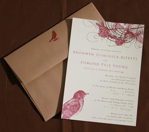 Keywords MyUglyKitty letterpress wedding invitations