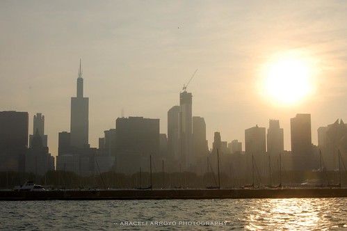 Sun Over The Chicago Skyline