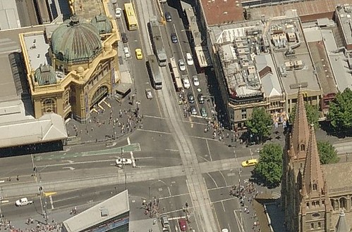 Flinders Street from above